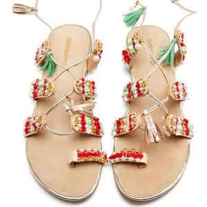 Sandalen - Dierenprint - Leer - Flexibele TPR-zool