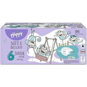 bella baby Happy Luiers soft & delicate maat 6 Junior Extra 15+ kg Happy Box 96 stuks