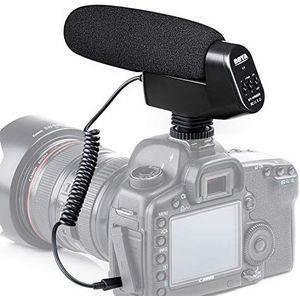 Boya Nieuwe BY-VM600 Cardioïde Directionele 3.5mm Condensator On-Camera Shotgun Microfoon Interview Mic voor Canon Nikon Sony Pentax DLSR Camera (Foam en Bont Voorruiten Inbegrepen)
