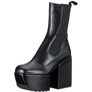 LAMODA - In Your Head Platform enkellaarzen, EU 36, Black PU, 36 EU