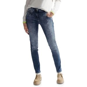 Cecil Skinny jeansbroek voor dames, Mid Blue Used Wash, 36W x 32L
