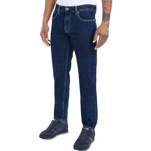Calvin Klein Jeans Authentieke rechte broek voor heren, Denim Donker, 28W / 32L