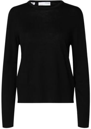 Selected - Thea - Gebreide Trui - Ronde Hals - Lange Mouwen - 100% Merinowol
