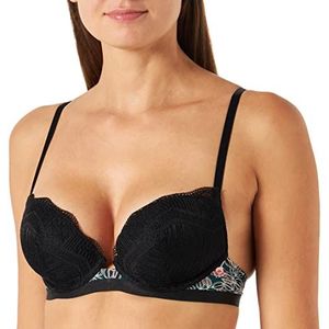 Billet Doux Intemporelle 70HAH25 beugelbeha, klassiek, bloemenpatroon, groen, 90 A