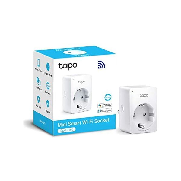 Prise Intelligente TP-Link MINI SMART Tapo P100 2900W Wi-Fi Blanc (2 uds)