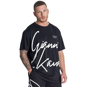 Gianni Kavanagh Black Refraction Oversized Tee T-shirt voor heren, Zwart, XS