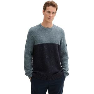 Tom Tailor - Gebreide Trui - Gemêleerde Look - Mannen - Lange Mouwen - Ronde Hals