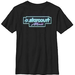 Stranger Things Unisex Kids Neon Starcourt T-shirt met korte mouwen, zwart, M, zwart, One size