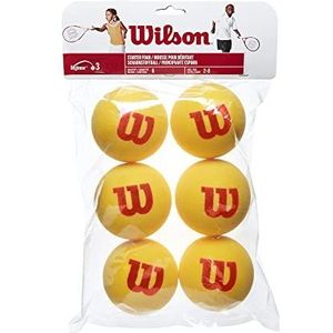 Wilson Tennisballen Starter Foam voor kinderen, geel/rood, verpakking van 6, WRZ259300
