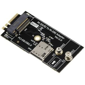 KALEA-INFORMATIQUE M2 B Key en Nano SIM aan M.2 E A Key Adapter voor 3G 4G 5G en WiFi-module kaarten, ondersteunt USB en PCIe type kaarten