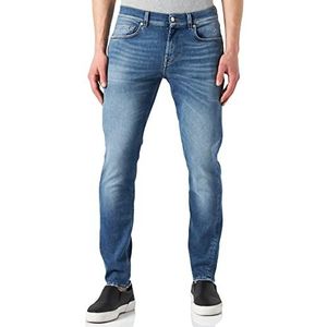 7 For All Mankind Heren JSMXC150HE Jeans, Mid Blue, 40