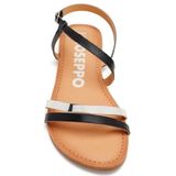 GIOSEPPO - BARGEME - Damessandalen - Zwart - Leer - Verstelbare Sluiting