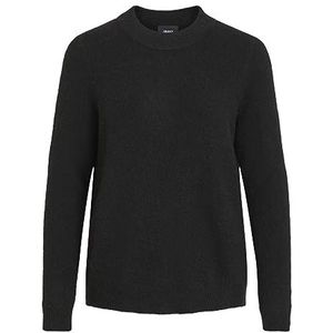 Object Objnete L/S Knit Noos Pullover voor dames, zwart, XS