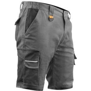 Workfit - Stretch - Korte Broek - Grijs - Met Meerdere Zakken