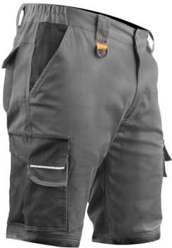 Workfit - Stretch - Korte Broek - Grijs - Met Meerdere Zakken