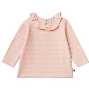United Colors of Benetton T-shirt voor meisjes, Roze met strepen met patroon, beige 904, 56 cm