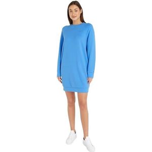 Tommy Hilfiger Dames Hoodie Jurken, Blauwe spreuk, L