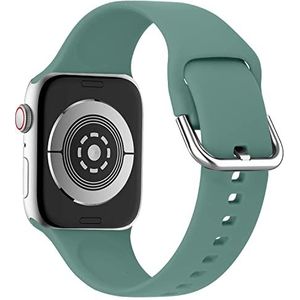 lopolike Compatibel met Apple Watch Band 38/40/41 mm voor dames en heren, zachte siliconen sportarmband voor iWatch Ultra Series 8, 7, 6, 5, 4, 3, 2, 1, SE, groen, groen, 42/44/45mm