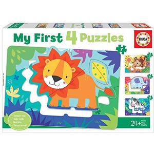 Educa My First Jungle Dieren - Progressieve puzzels voor kinderen 5, 6, 7 en 8 stukjes. +24 maanden (18897)