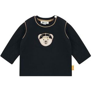 Steiff Sweatshirt EU maat 56 Steiff Navy, sweatshirt met lange mouwen voor kinderen, pullover met lange mouwen, babybovendeel, ideaal basic shirt, comfortabel en zacht, wasmachinebestendig, Steiff
