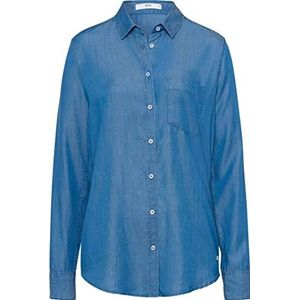 BRAX Dames Style Victoria Tencel Blouse, blauw, 36