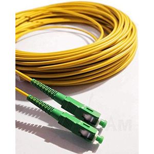 Elfcam® - 70m Fiber Optic Cable SC/APC to SC/APC Simplex Singlemode 9/125, Compatible with Home Fiber (FTTH, Fiber to The Home) (70M)