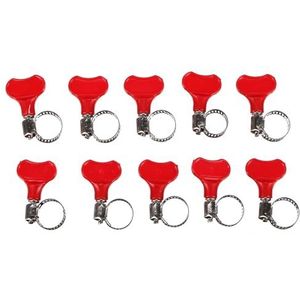 SIXTOL MECHANIC CONNECT 10–16 mm | Slangklemmen met vlinder | Set van 10 stuks | RVS en kunststof | Voor auto, tuin en universeel gebruik | Gereedschapsloos bevestigen