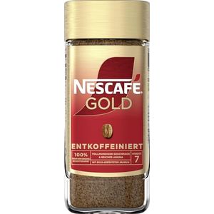 Nescafe, NESCAFÉ GOLD Cafeïnevrije oploskoffie, oploskoffie van voortreffelijke koffiebonen, vol & aromatisch, cafeïnevrij, per stuk verpakt (1 x 100 g)