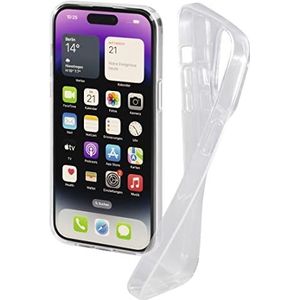 Hama Telefoonhoes voor Apple iPhone 14 Pro ""Crystal Clear"" (doorzichtige iPhone 14 Pro hoes van TPU, flexibele beschermhoes, telefoonbescherming met anti-slip oppervlak) transparant