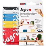 Sugru by tesa® - Vervormbare Universele Lijm, 8-pack, 8 x 3,5 g, Rood, Blauw, Geel, Zwart & Wit - Veelzijdige Kneedgum - Voor Repareren, Lijmen en Bevestigen zonder Boren