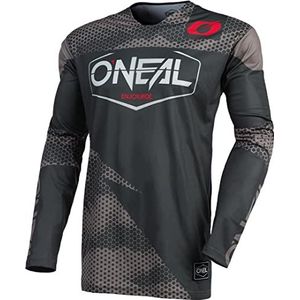 O'NEAL | Jersey | Enduro Motorcycle | Sneldrogende en lichtgewicht prestatiestof, kraagloos ontwerp, atletische pasvorm | Jersey Mayhem COVERT | Volwassen | Antraciet/grijs | Maat M