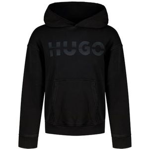 Hugo - Oversized Hoodie - Zwart - Heren - Katoen