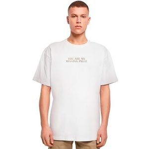 Merchcode Heren T-shirt Missing Peace Heavy Oversize Tee, Oversized Fit, Katoen 100%, M, wit, M