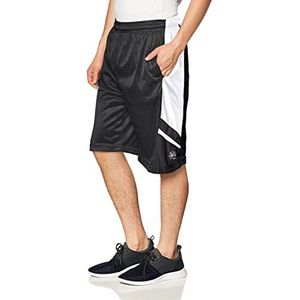 Southpole Heren Basic Basketbal Mesh Shorts, Zwart, XL