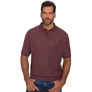 JP 1880, Herenpoloshirt, grote maten, buikfit, piqué, halve mouwen, XXL tot 8 XL, aubergine, 3XL