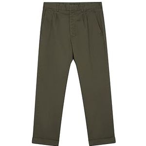 Seidensticker Studio Chino - Regular Fit - gemakkelijk te strijken - chinobroek - lang - uniseks - katoenmix, donkergroen, 48