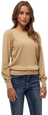 Peppercorn Tana gebreide trui met ronde hals en lange mouwen | bruine truien voor dames VK | lente dames truien | maat XS