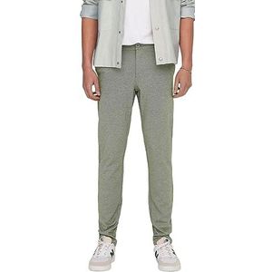 ONLY & SONS Male broek Tapered Fit, groen (olive night), 28W x 34L