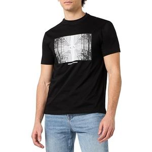 Armani Exchange Men's Digital Desert, Logo Graphic Print T-shirt, Zwart, M, zwart, M