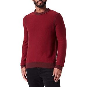 BOSS Heren Knitwear Knitted_Sweater, Dark Red, S
