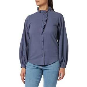 TILDEN Shirt met lange mouwen, grijs/blauw, XL dames, Grijs/Blauw, XL