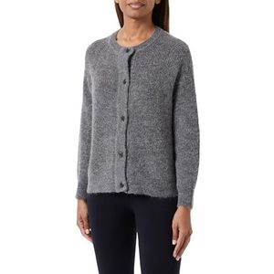 SELECTED FEMME Dames Slflulu Ls Knit Short Cardigan B Noos gebreide jas, Medium grijs (grey melange), XL