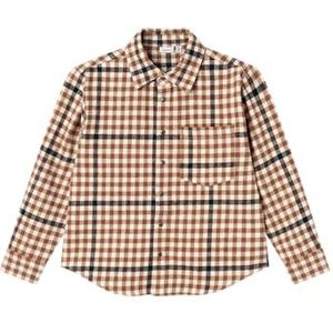 NAME IT Jongens Nkmnidennis Os Shirt met lange mouwen, Zomer zand/checks: checks, 122-128