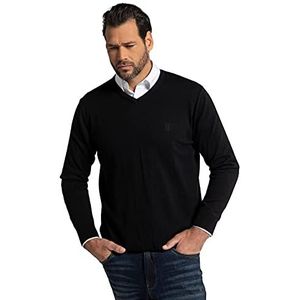 JP 1880 Heren grote maten Menswear L-8XL pullover, kasjmier, V-hals, lange mouwen 748623, zwart (zwart 74862310), L Grote maten