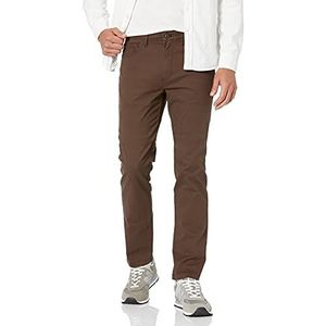 Amazon Essentials Men's Chinobroek met 5 zakken, comfortabele stretch en slanke pasvorm (voorheen Goodthreads), Bruin, 30W / 30L
