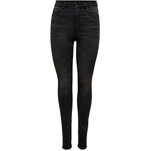 ONLY ONLRoyal Life HW Skinny Jeans voor dames, zwart denim, (XS) W x 34L