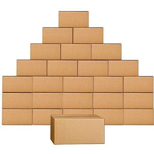 11x6x6 kartonnen dozen Kraft Mailing Box enkele muur gegolfde verzenddozen, 25 Pack