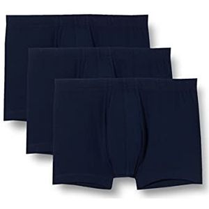 Schiesser Heren 3 stuks ondergoed shorts met zachte tailleband biologisch katoen - 95/5 organic, Donkerblauw_173988, XL