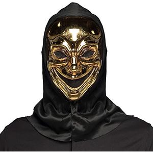 Boland - Spiegelend Masker met Kap, Horror Masker voor Carnaval, Accessoire voor Carnavalskostuums, Halloween Masker