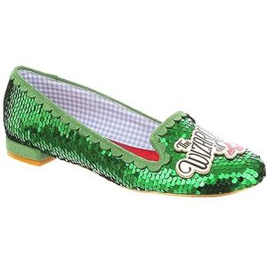 Irregular Choice Dames Please Knock Ballet Flat, Groen, 10.5 UK